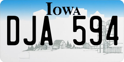 IA license plate DJA594