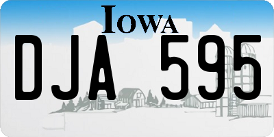 IA license plate DJA595