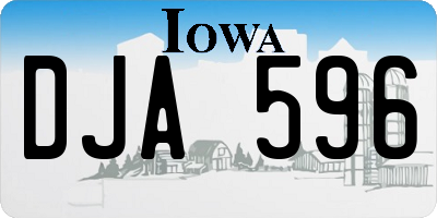 IA license plate DJA596
