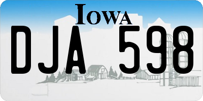 IA license plate DJA598