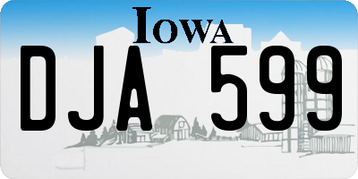 IA license plate DJA599