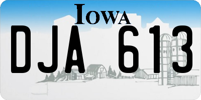 IA license plate DJA613