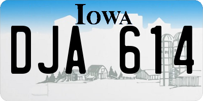 IA license plate DJA614