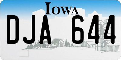 IA license plate DJA644