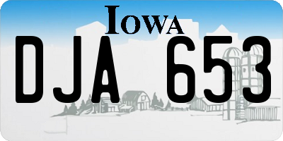 IA license plate DJA653