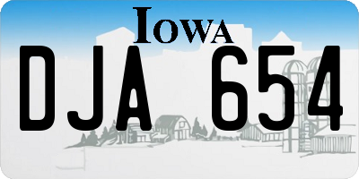 IA license plate DJA654