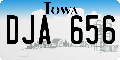 IA license plate DJA656