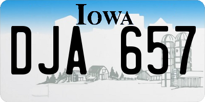 IA license plate DJA657