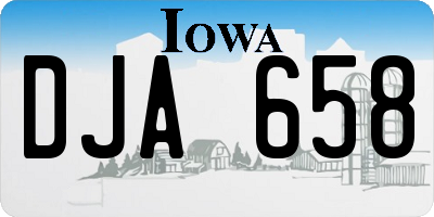 IA license plate DJA658