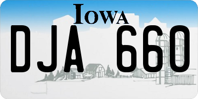 IA license plate DJA660