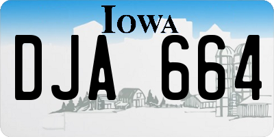 IA license plate DJA664