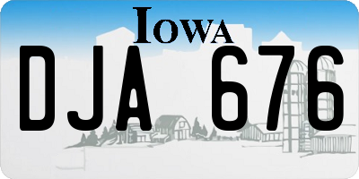 IA license plate DJA676