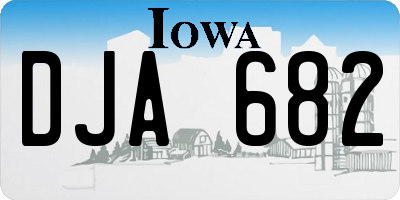 IA license plate DJA682