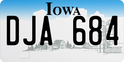 IA license plate DJA684