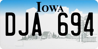 IA license plate DJA694