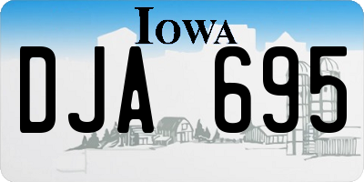 IA license plate DJA695