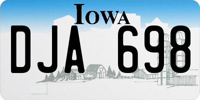 IA license plate DJA698