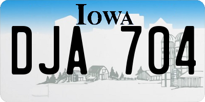 IA license plate DJA704