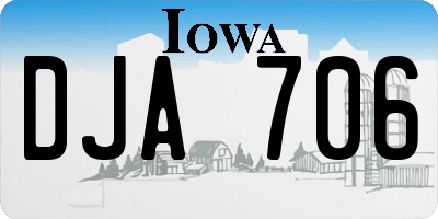 IA license plate DJA706