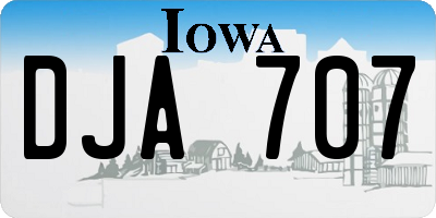 IA license plate DJA707