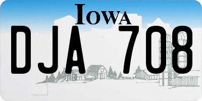IA license plate DJA708