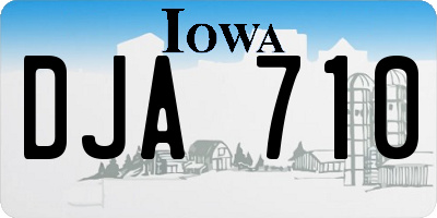 IA license plate DJA710
