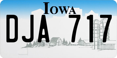 IA license plate DJA717