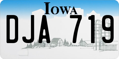 IA license plate DJA719