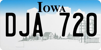 IA license plate DJA720