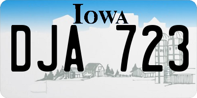 IA license plate DJA723