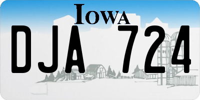 IA license plate DJA724