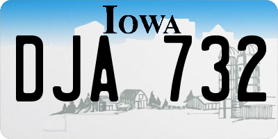 IA license plate DJA732