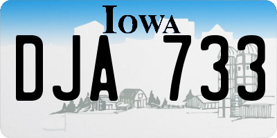 IA license plate DJA733