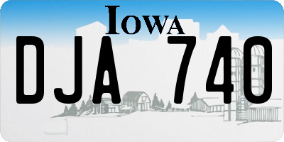 IA license plate DJA740