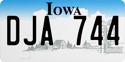IA license plate DJA744