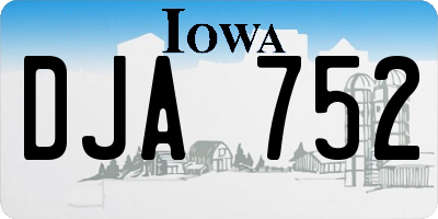 IA license plate DJA752