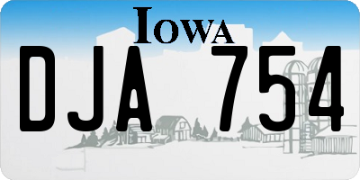IA license plate DJA754
