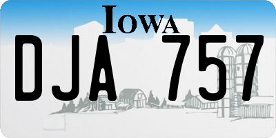 IA license plate DJA757