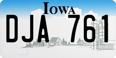IA license plate DJA761