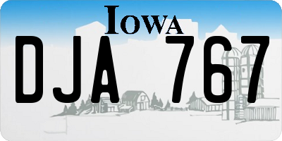 IA license plate DJA767