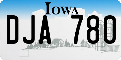 IA license plate DJA780