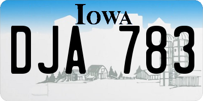 IA license plate DJA783