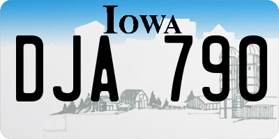 IA license plate DJA790