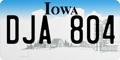 IA license plate DJA804