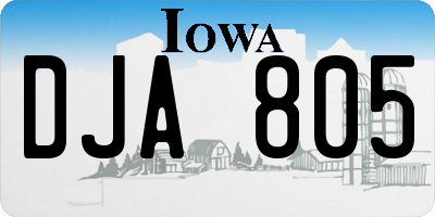 IA license plate DJA805