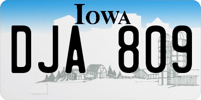 IA license plate DJA809