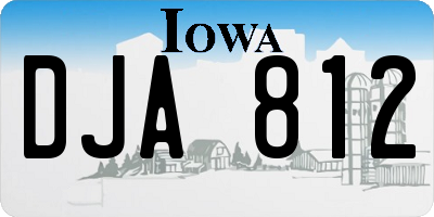 IA license plate DJA812