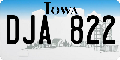 IA license plate DJA822