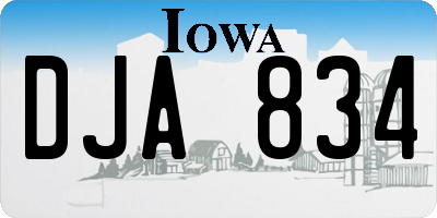IA license plate DJA834