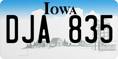 IA license plate DJA835
